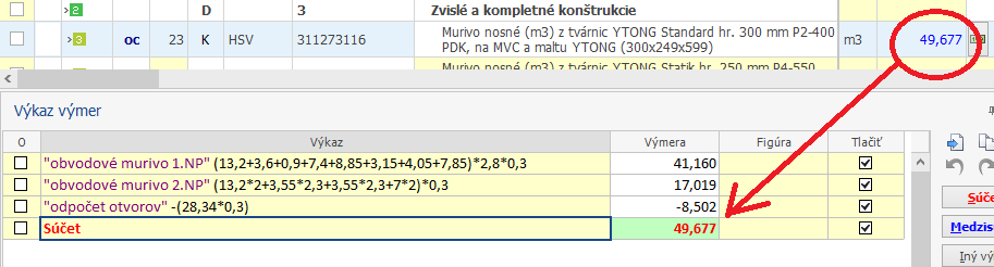 Rozpočet rodinného domu a ukážka výkazu výmer.